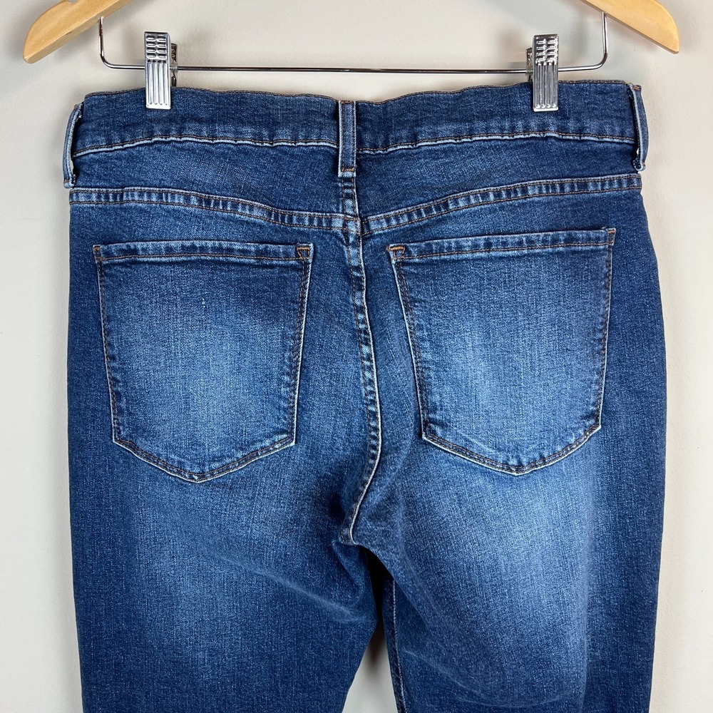 Mott & Bow Boyfriend Jeans Womens 30 Blue Dark Wash Denim Mid Rise Stretch 30x29 - Picture 4 of 14